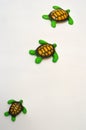 Ceramic turtles , crafts. Followers leader